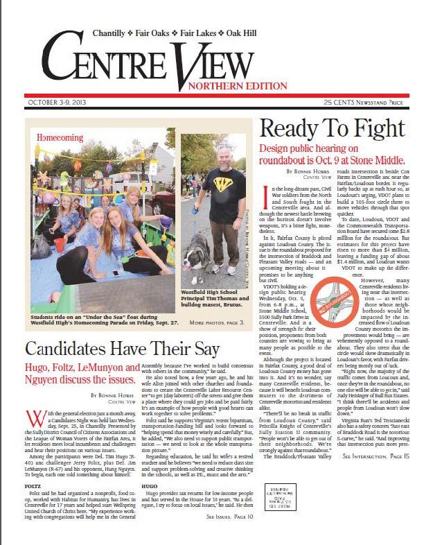 25 September 2013 Centreview issue covering Candidates Night